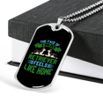 thumbnail image 3 of Se Sent comme la Maison Collier Vert en Acier Inoxydable Ou 18k or Chien Tag 24" Chaîne, 3 of 8