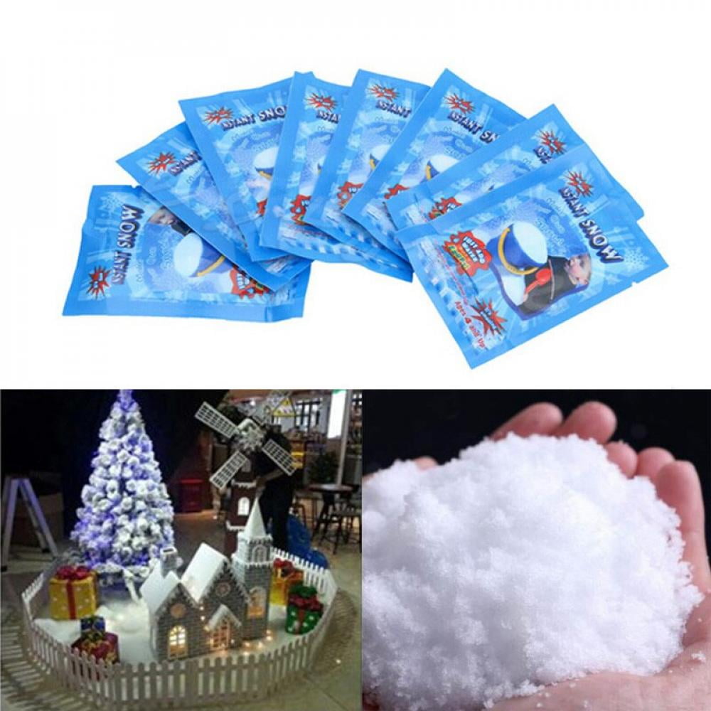 Details about   Fluffy Instant Xmas Magic White Snow Powder Artificial Christmas Decoration Fake 