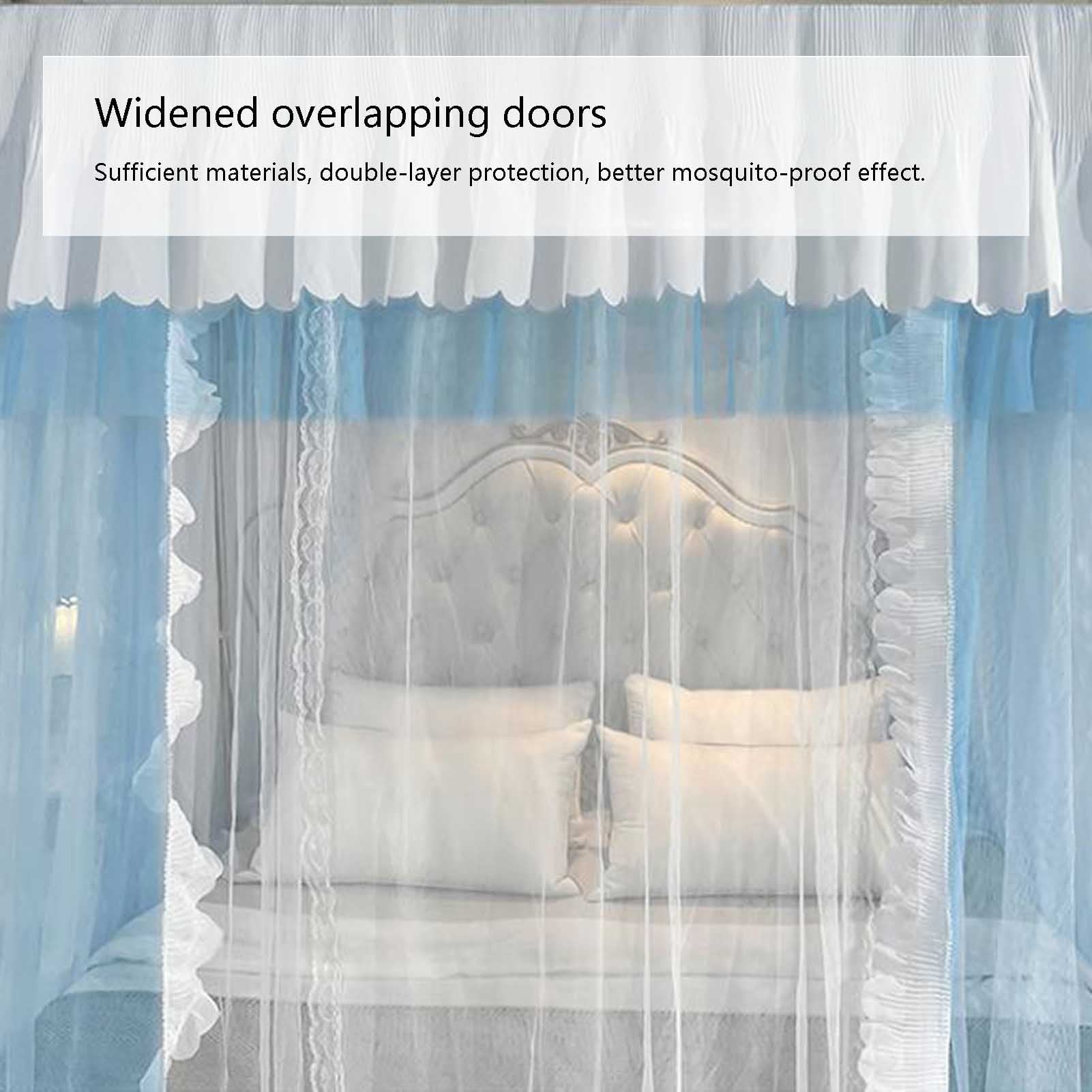Bed Net for Home Mosquito Net for Bed, Bed Tent High Density Mesh & Blackout Cloth, Double Tier Mosquito Net for Girls Bedroom, Easy to Install