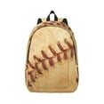 thumbnail image 2 of Rocae Vintage Baseball for Durable Canvas Backpack Leisure Large Bag Travel Rucksack Multi-function Backpack Medium, 2 of 8