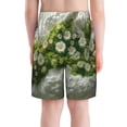 thumbnail image 3 of Cauagu Nature Hand Daisies Art Print Swim Trunks for Men,Youth Boys Swim Shorts Compression Liner Beach Shorts Boys' Swimming Shorts 7-20 Years Bathing Suit-Small, 3 of 7