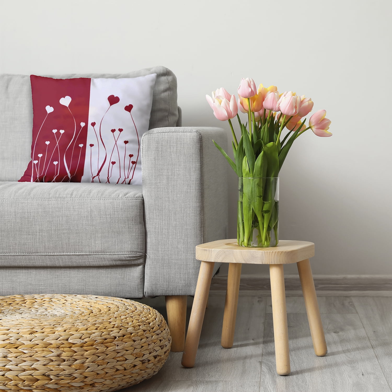 20" x 20" Simply Daisy Growing Love Polyester Accent Pillow, Buddah Qty 1