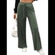 thumbnail image 1 of Pantalones Deportivos de Pierna para Mujer, Cintura Alta, Holgados y con Cordón Ajustable Verde M, 1 of 9