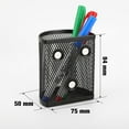 thumbnail image 6 of 2 Pack Magnetic Pencil Holder, Mesh Storage Metal Baskets Holder Container Storage Organizer with Magnets to Hold Whiteboard Kitchen Refrigerator Fridge, NOGIS Locker Accessories, Black ﻿, 6 of 7