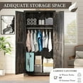 thumbnail image 7 of Papajet 70" set of 2 dark oak armoire closet, 7 of 7