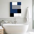 thumbnail image 6 of Canvas Wall Art, Navy Blue Black Grey Framed Canvas Prints for Kitchen Bedroom, Modern Irregular Geometric Abstract Small Gallery Wrapped Wall Decor for Home Office, Gifts, 8"x12" Ship Next Day, 6 of 9