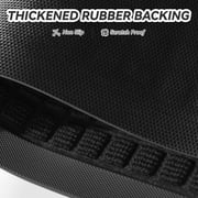 SIXHOME Outdoor Mat Non Slip Doormat 17x30 Front Door Mat Outside Absorbent Rubber Welcome Mat Low Profile Dirt Trapper Indoor Outdoor Doormat Thicken Checker Entryway Rug Floor Mat Black