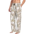 thumbnail image 6 of Naloa Retro Bunny Flower Pajama Pants Men, PJ Bottoms, Sleep & Lounge Pants-Medium, 6 of 6