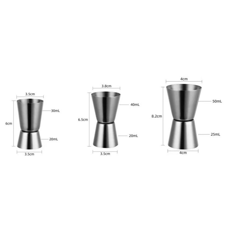 Engraved Cocktail Bar Jigger High Quality Stainless Steel Measuring Cup  Home Party Bar Accessories Bartender 10/20/30/45/60ml 