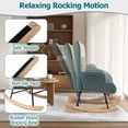 thumbnail image 4 of Topcobe Nursery Rocking Chair with Ergonomic Armrests and High Backrest, Modern Furniture for Living Room, Practical, Easy to Assemble, 4 of 8