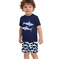 thumbnail image 6 of Fnooota Boys Rash Guard Swimsuits 2 Piece, Short Sleeve Vacation Summer Kids Bathing Suits Boys'Swimwear Multicolor Size 8, 6 of 8