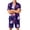 Purple, variant on Halloween Pajamas for Mens Pajamas Set Glow-Inspired Print Short Sleeve 2 Piece Lounge Set Sleepwear,Purple(M)