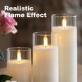 thumbnail image 4 of AMAGIC Flickering Flameless Candles, Battery Operated Acrylic LED Pillar Candles with Remote Control and Timer, Romantic Wedding Home Ambie, 4 of 8