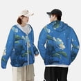 thumbnail image 4 of Fotbe Hibiscus Flowers Calm Water Chaqueta con Protección Solar UPF 50+ para Hombre y Mujer, Camisa con Capucha y Bolsillos-Small, 4 of 7