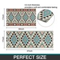 thumbnail image 7 of Brown Triangular Geometric Pattern Kitchen Rugs Sets Of 2,Anti Fatigue Kitchen Mat Rugs Non Slip Washable,Decorative Kitchen Floor Mats for Kitchen,Sink,Laundry,17"x30"+17"x47", 7 of 7