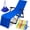 Blue, variant on WiseHome Chaise Lounge Pool Chair Cover Beach Towel Fitted Elastic Pocket Won't Slide Blue 85" L x 30" W