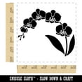thumbnail image 2 of Stem of Orchids Flowers Self-Inking Rubber Stamp Ink Stamper - Red Ink - Large 1-1/2 Inch, 2 of 7