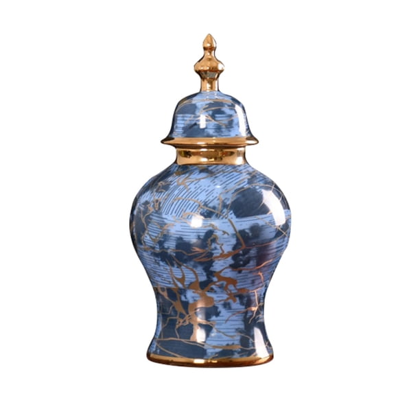 Jarrón de cerámica brillante para jengibre, de porcelana, para flores, artesanal. S