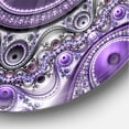 thumbnail image 3 of Designart 'Purple Fractal Pattern with Circles ' Modern wall clock, 3 of 6