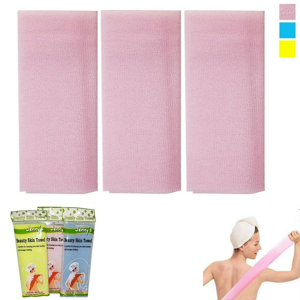 3 Pack Original Exfoliating Nylon Beauty Skin Cloth Shower Body Scrub