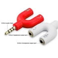 thumbnail image 4 of Bearachild Divisor de audio de 3,5 mm Conveniente conector estéreo Convertidor de sonido externo Teléfono Auriculares Altavoces Accesorios para Cables de audio/vídeo rojo, 4 of 6