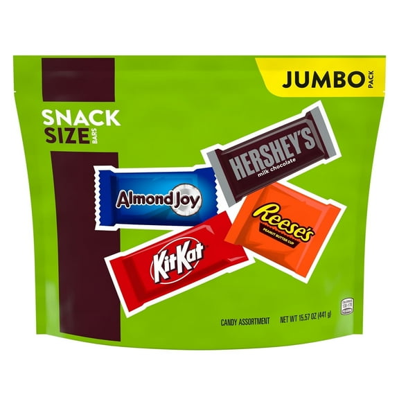 Hershey Assorted Chocolate Flavored Snack Size Candy, Jumbo Pack 15.57 oz