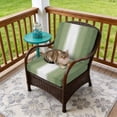 thumbnail image 4 of Outdoor Patio Cushion Covers 4 Pack Green Ombre Patio Chair Cushion Covers with Ties and Zipper Sage Green Ombre White Stripes Waterproof Outdoor Seat Cushion Covers for Patio Furniture 20"x18", 4 of 9