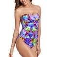 thumbnail image 5 of RELLECIGA Women's Tummy Control Swimwear Strapless One Piece Swimsuit for Women, 5 of 7