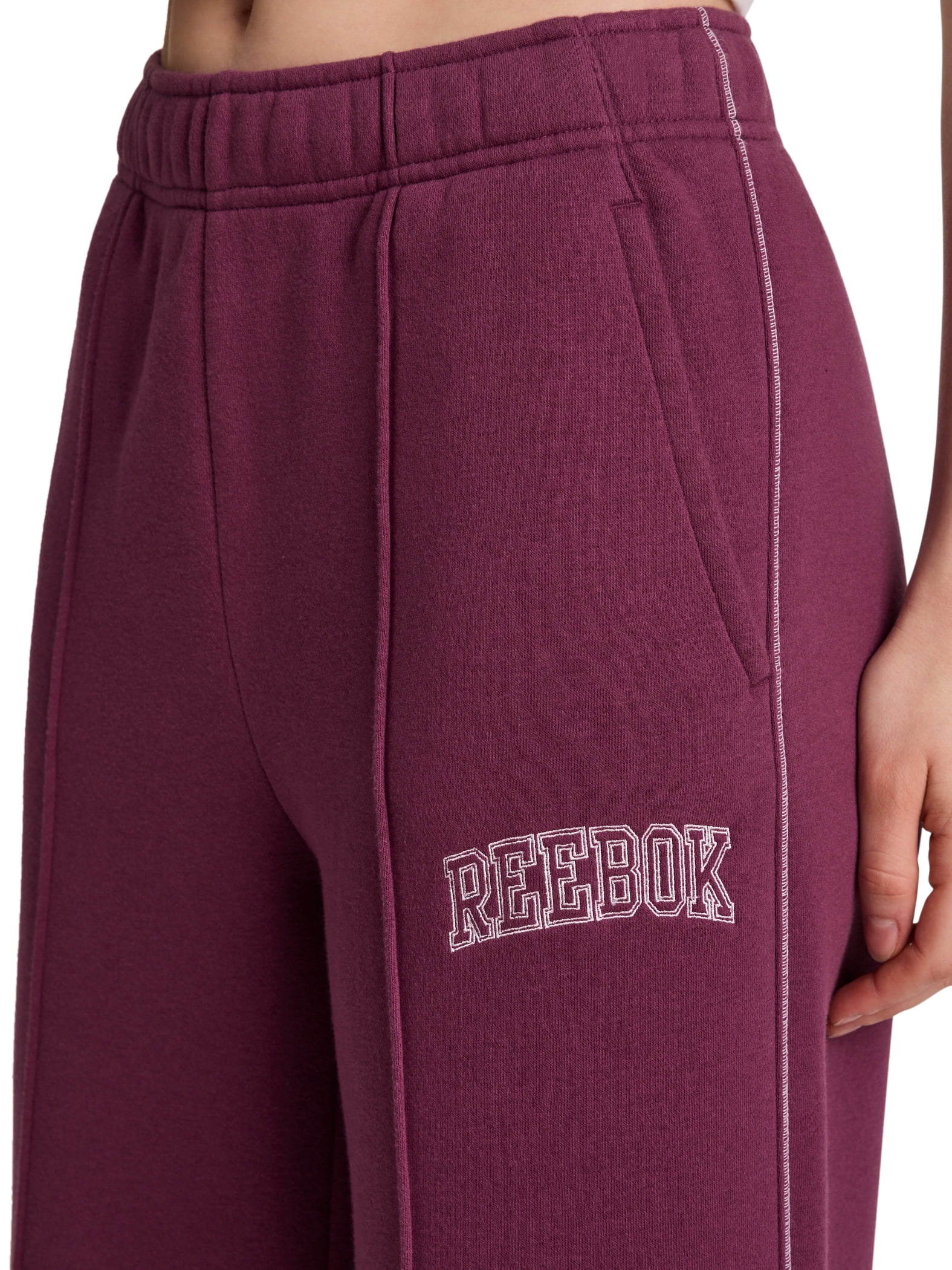 Reebok Women's Game Day Fleece Contrast Stitch Wide Leg Pant, Sizes XS-4X