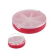thumbnail image 3 of Unique Bargains 1 Pc 7 Grids Flip Up Circular Pill Case Lightweight for Travel Purple, 3 of 6