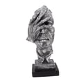 thumbnail image 2 of Decoración Arte Cara Estatua Resina Retro Plata Indecolorable Abstraído Antideslizante Escritorio Creativo Objetos Decorativos para Sala Estantería, 2 of 10