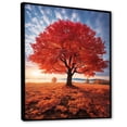 thumbnail image 2 of Designart "Orange Maple Tree Euphony II" Floral & Botanical Floater Framed Wall Art Living Room, 2 of 7