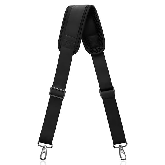 Kabuer Shoulder Strap for Bag, Adjustable Replacement Bag Strap with Hook, Black