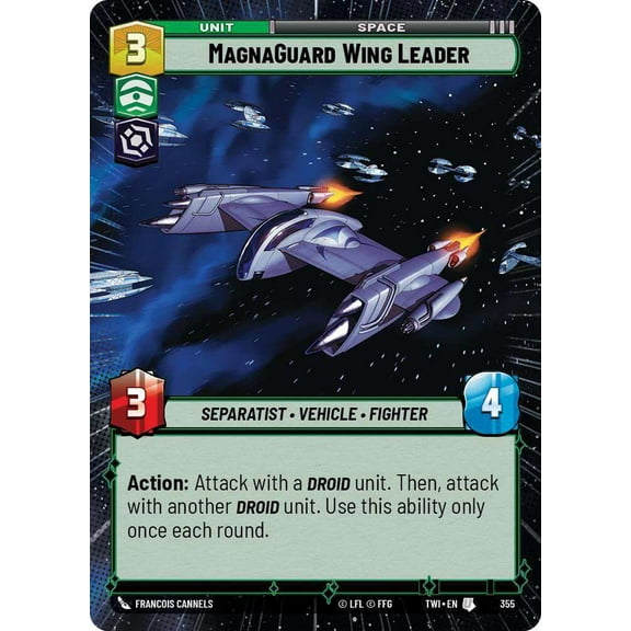 Star Wars: Unlimited Twilight of the Republic Uncommon MagnaGuard Wing Leader #355 (Hyperspace FOIL)