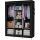 thumbnail image 2 of Raganet, Closet Plegable de 4 Niveles Color Negro, Zapatero Organizador de Ropa Minimalista, Telas y Barras Resistentes y Duraderas, Organizacion de Ropa, Calzado y Accesorios, Armable y Desmontable, 2 of 16