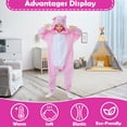 thumbnail image 4 of CANASOUR Pig Onesie Polyester Funny Pajamas Animal Onsie Christmas Cosplay Pjs for Kids 5T, 4 of 6