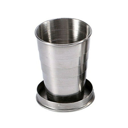 

Stainless Steel Retractable Cups Outdoor Travel Folding Collapsible Cup Telescopic New