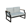 thumbnail image 4 of Direct Wicker Patio Outdoor Loveseat Conversation Double Sofa Furniture Bench with Cushion, Black, 4 of 7