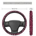thumbnail image 3 of Renewold Soft Stretchy Steering Wheel Cover for Women Men, Universal Fit for Sedans SUV, Anti-Slip and Washable, Leopard Print Pink, 3 of 6