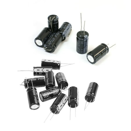 

16 Pcs 25V Leads Aluminum Electrolytic Capacitor 6 Pcs 4700µF & 10 Pcs 6800UF