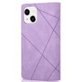 thumbnail image 3 of SaniMore for iPhone 14 Plus Case with Card Slot, Line Stitching Metal Button Zipper Wallet PU Leather Cover with Folio Flip Kickstand + Hand Strap Shockproof Protective Shell, Purple, 3 of 9