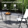 thumbnail image 4 of Outsunny 16" Patio Side Table, Metal Outdoor Table with Grid Top, Black, 4 of 10