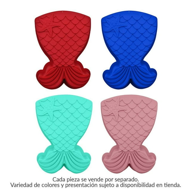 Molde Mainstays de Silicón con Diseño de Cola de Sirena Varios Colores 1 Pieza