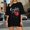 Black, variant on Graphic Tees for Women A Versatile Women'S T-Shirt For Everyday Wear With Printed Short Sleeves Round Neck Top For Spring And Summer Blue S