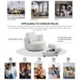 thumbnail image 5 of Lazy Chair with Ottoman,Swivel Chair with Half Moon Storage Ottoman,Round Oversized Swivel Barrel Chair for Living Room,360°Modern Accent Chair with 4 Pillows for Home, 5 of 9