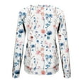 thumbnail image 4 of Womens Blouses Long Sleeve Clearance Women's Retro Fashion Printed Long Sleeved Round Neck Top, 4 of 5