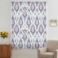 thumbnail image 3 of Blue Flower Sheer Curtains 45 Inches Long, Purple Vintage Moroccan Country Floral Light Filering Curtains, Breathable Simi Curtain Privacy Drapes for Kitchen Bathroom Small Window Treatment, 3 of 9