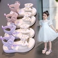 thumbnail image 3 of Paokuoon Toddler Girls Summer Beach Sandals with Flower Bowknot Little Kids Casual Anti-Slip Walker Crib Shoes, 3 of 10