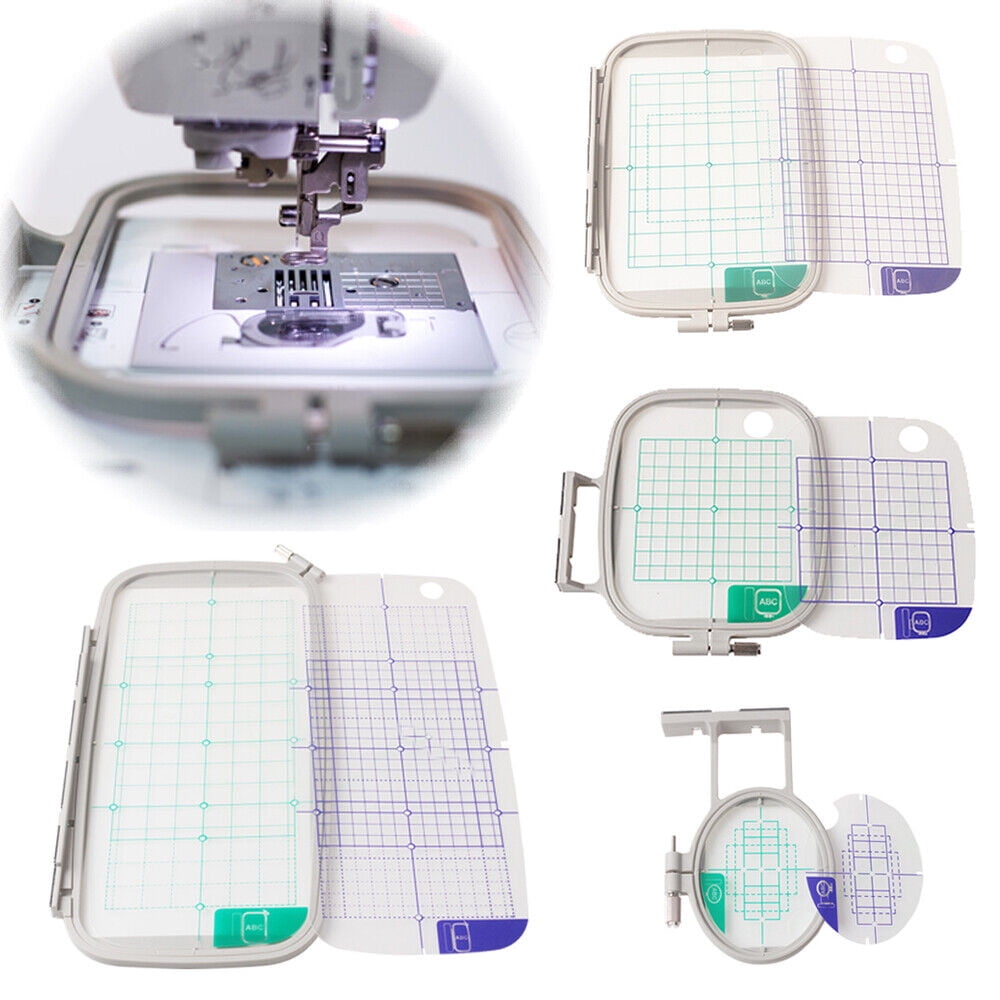 Wuzstar Set of 4 Embroidery Hoops Replace for Brother PE700 PE770 PE700II PE780D PE800 Sewing Machine Embroidery Machine Hoops Set
