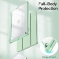 thumbnail image 3 of JETech Case for iPad 10.2-Inch (9th/8th/7th Generation, 2021/2020/2019) with Pencil Holder, Clear Transparent Back Shell Slim Stand Shockproof Tablet Cover, Auto Wake/Sleep (Matcha Green), 3 of 7